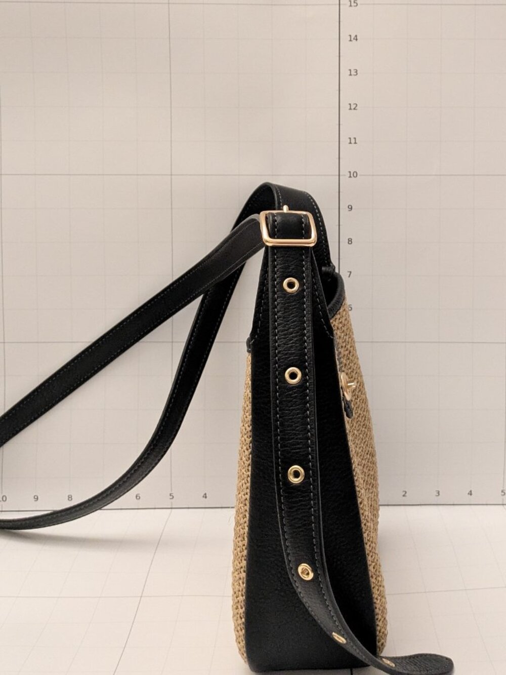 Coach Hadley Mini Crossbody Straw Toast Black CAL61 NWT - Picture 4 of 8